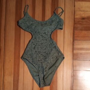Aerie Green Lace Bathing Suit